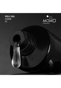 Resim Momo Professional Protez Tırnak İçin Poly Gel Poli Jel No.01 Şeffaf 30 Gr 