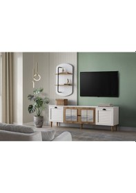 Resim Kemer Mdf Tv Ünitesi Beyaz 