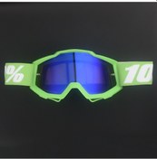 Resim Jzcat 100% Motosiklet Gözlükleri Açık Hava Bisiklet Kaskı Spor Gözlükleri Motosiklet Gözlükleri - Yeşil Çerçeve Dazzle Mavi Çip 