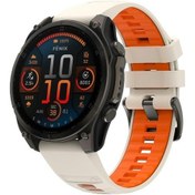 Resim Garmin 26mm İki Renkli Silikon Kayış Yıldız Işığı Turuncu İçin 