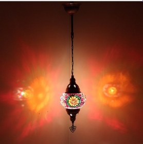 Resim Dekoratif EL YAPIMI TAVAN BAHÇE TERAS BALKON LAMBASI MOZAİK AVİZE 