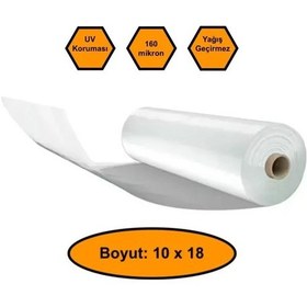 Resim 160 Micron Naylon Örtü, Şeffaf Su Geçirmez Naylon, 10x18 Metre 