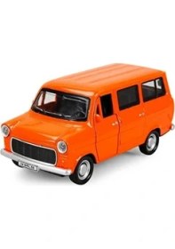 Resim Metal ( Oyuncak ) Metal 1:36 Çek Bırak Ford Sesli ve Işıklı Minibüs Turuncu ( 1 Adet ) 