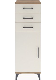 Resim Arges Dolap 3 Çekmeceli Tek Kapaklı 44x30x134 Çam-aytaşı Çam 