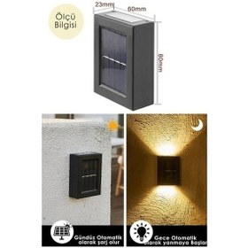 Resim Kapamarka Solar Aplik Çift Taraflı Lamba 