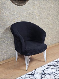 Resim ZAFİR Tekli TEDDY Beyaz Boyalı Telli Ayak Çay Seti Koltuk Tekli Berjer , Balkon, Salon, Ofis 