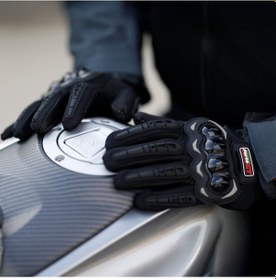 Resim Forte Gt 10 Pro Yazlık Korumalı Motosiklet Eldiveni Siyah 