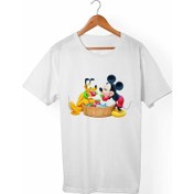 Resim Mickey Mouse Çocuk Beyaz T-Shirt 