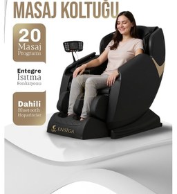 Resim Isıtmalı Masaj Koltuğu Ensiga Siyah 