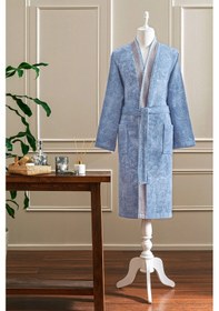 Resim Özdilek Colorado Maskülen Kimono Bornoz L - Açık Mavi Açık Mavi 