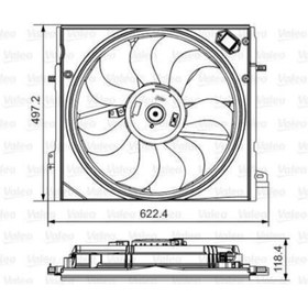 Resim VALEO Kadjar Fan Motoru Komple Şase Pervane 214814EB0A 214814EB0E 