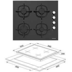 Resim Silverline S2-BO6502B02 + CS5700C6B01 3457 Soho Siyah Ankastre Set 