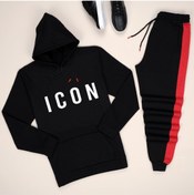 Resim trendypassion Siyah Icon Esh Yankırmızı Eşofman Takımı 