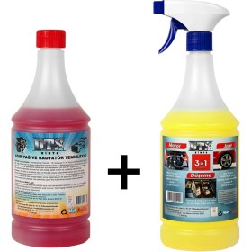 Resim Dtx Kimya Ağır Yağ Sökücü Konsantre (1/5) 1 Litre & Motor Jant Döşeme Temizleyici 1 Litre 