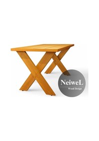 Resim Neiwel Garden Aksa Doğal Ahşap Bahçe Yemek Masası-100-220 Açık Ceviz 