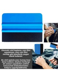 Resim Carub Cam Filmi Çekme Aparatı Ragle Keçeli Oto Cam Filmi Folyo Kaplama Uygulamaları İçin İdeal Alet 