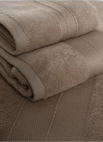 Resim Açık Kahve Banyo Havlusu 90x140 cm, 5002935349 