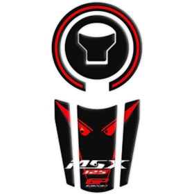 Resim GP Kompozit Honda MSX125 2012-2018 Uyumlu Tank Pad Seti Siyah-Kırmızı 