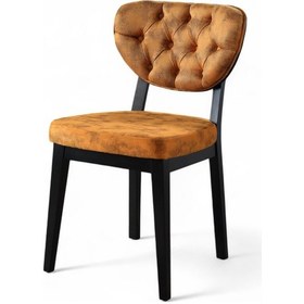 Resim Boston Sandalye - Milas Sarı - Siyah Gürgen Iskelet 