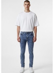 Resim BLACK STEEL Yıkamalı Erkek Denim Pantolon-kod:815 Mavi 