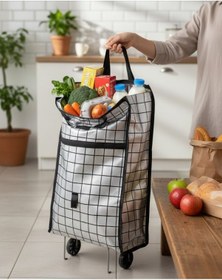 Resim Universal Sağlam Gövdeli Sessiz Tekerlekli Pazar Ve Market Çantası 