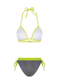 Resim Bonesta Lanao Üçgen Neon Sarı Çizgili Bikini Takımı 