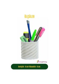 Resim Kalemlik Beyaz Renk Masa Kalemliği Organizer Kalemlik Model 5 Çok REnkli 