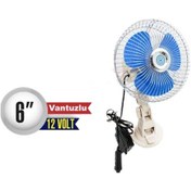 Resim Oto Vantilatör 12V Vantuzlu Araç İçi Soğutucu 6" 