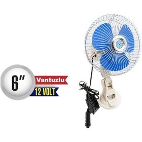 Resim Oto Vantilatör 12V Vantuzlu Araç İçi Soğutucu 6" 