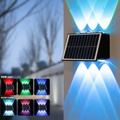 Resim 1 adet Güneş Enerjili Renkli Duvar Lambası, Dış Duvar Lambası, Yıkama Lambası, Ortam Lambası, Bahçe Lambası, Villa, Dış Duvar, Balkon, Dış Dekoratif Lamba 