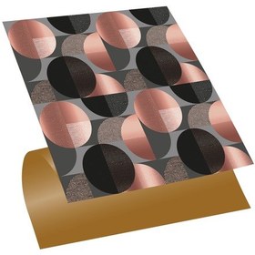 Resim Tink Kendinden Yapışkanlı Koyu Yuvarlak Desenli Pvc Karo 30x30 Cm 