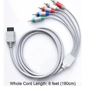 Resim TeknoKapsül Wii U Multi Out 5rca 480P Hd Ses Video Kablosu 6 Ayaklar Için Wii Için Bileşen Kablosu 