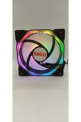 Resim Unichrome Içi Dışı Hareketli Sekizgen 3 Renk Hareketli Rgb Kasa Mining Fanı 12cm Fanı 0.3a 