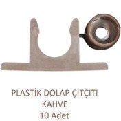 Resim Plastik Pvc Sineklik Kapı Çıtçıtı Kahve 10 Adet Kahve 