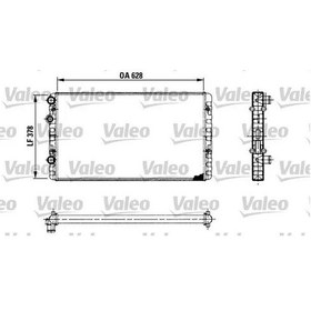 Resim Vw Polo 3 Motor Radyatoru 1.4 1996-1999 Afh Valeo 730955 