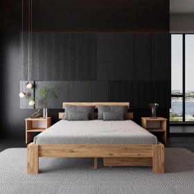 Resim 2 Çekmeceli Lotus Atlantik Mdf Set Karyola | Çift Kişilik Yatak Uyumlu, Kolay Kurulum 