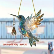 Resim 2D Düz 2D Akrilik Bülbül Rüzgar Çanları - Canlı, Parıltılı Çok Renkli Tasarım, Ev Dekoru veya Parti Dekoru İçin İdeal, Her Durum İçin Mükemmel Hediye, Aile Hediyesi|Canlı Bülbül Tasarımı|Dayanıklı Akrilik, Bülbül Dekoru 