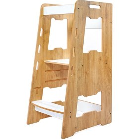 Resim Minera Ahşap Montessori Öğrenme Kulesi / 1-6 Yaş / Naturel 