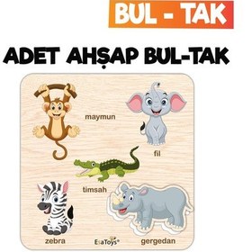 Resim Eğitici 6 Adet Bul-tak Oyuncak 