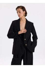 Resim Fabrika Siyah Kadın Blazer F5WL-CKT0066 