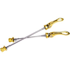 Resim Kosona Alüminyum Bisiklet Hızlı Çıkartma Çubuğu, Dağ Bisikleti On Arka Tekerlek Eşyası, 100mm/135mm Boy, Altın Renk 