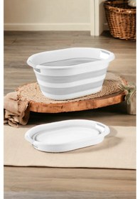 Resim Vera Bath Katlanır Çamaşır Selesi Çamaşır Sepeti Beyaz 