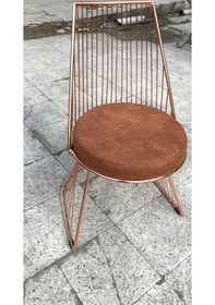 Resim Sandalye TEL Model Metal Transmisyon Çelik ROSE Bakır Kaplama sepet ayak Babayface Döşem El Yapım 