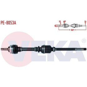 Resim Genel Markalar Peugeot Partner (orta Kasa) 1.6 Hdı Abslı 48 Dıs Uzunluk 869mm 2003-2008 Komple Aks Sağ Ön 3273fg 