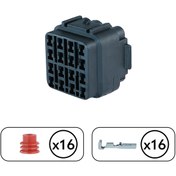 Resim Yazaki Cat Iş Makinası Soketi 16 Pin Kablosuz 
