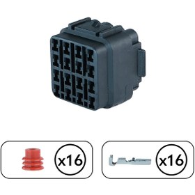 Resim Yazaki Cat Iş Makinası Soketi 16 Pin Kablosuz 