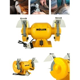 Resim Promüller 175 mm Çark Motoru Zımpara Balta Bıçak Bileme Makinesi Taş Motoru Taşlama 