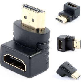 Resim Wozlo 90° Köşe Dirsek HDMI Çevirici Erkek-Dişi Bağlantı Tipi Uzatma Adaptörü 