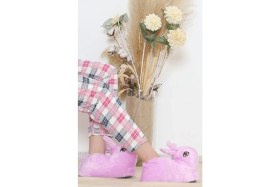 Resim Hayvanlı Panduf Lila 