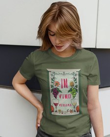 Resim In Vino Veritas Kadın Tişört 